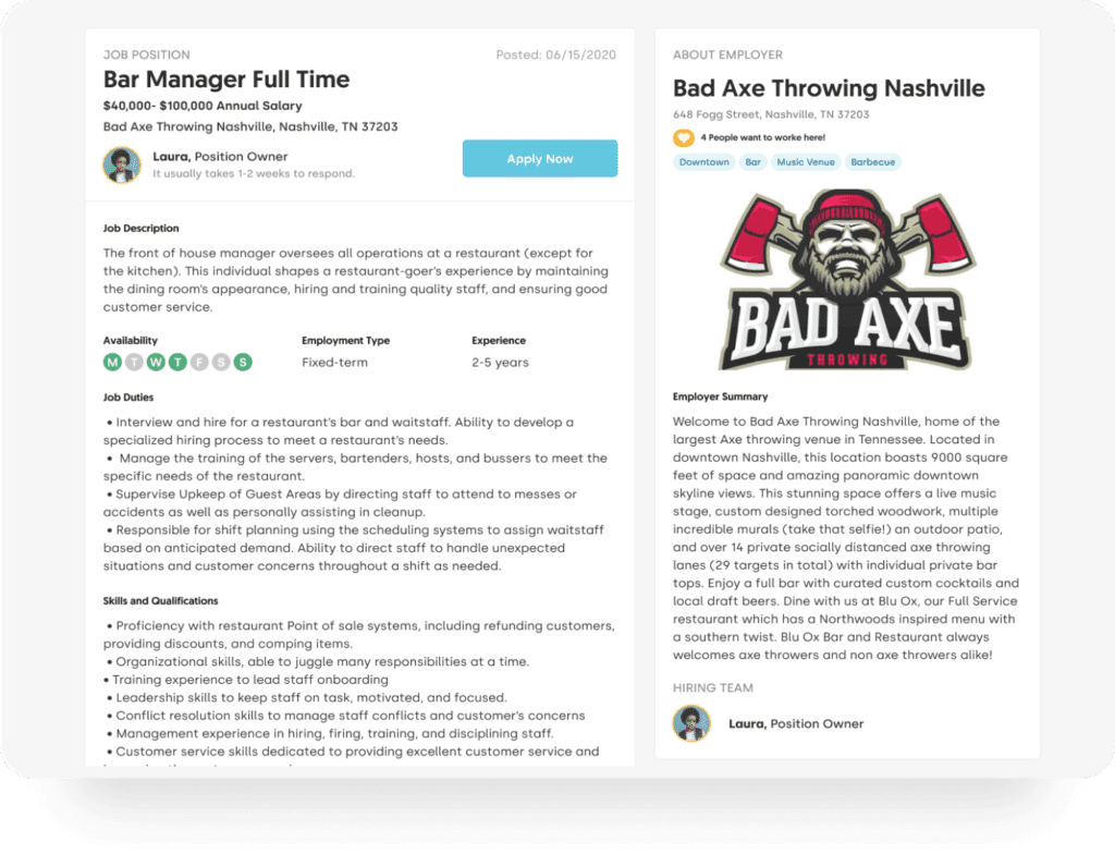 Bad Axe Throwing foh&boh